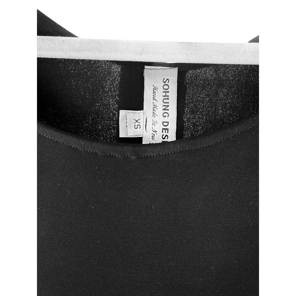 Sohung Design AvantGarde ITY Black Sculptural Zipper Fun Original Crazy Dress XS - Picture 5 of 6